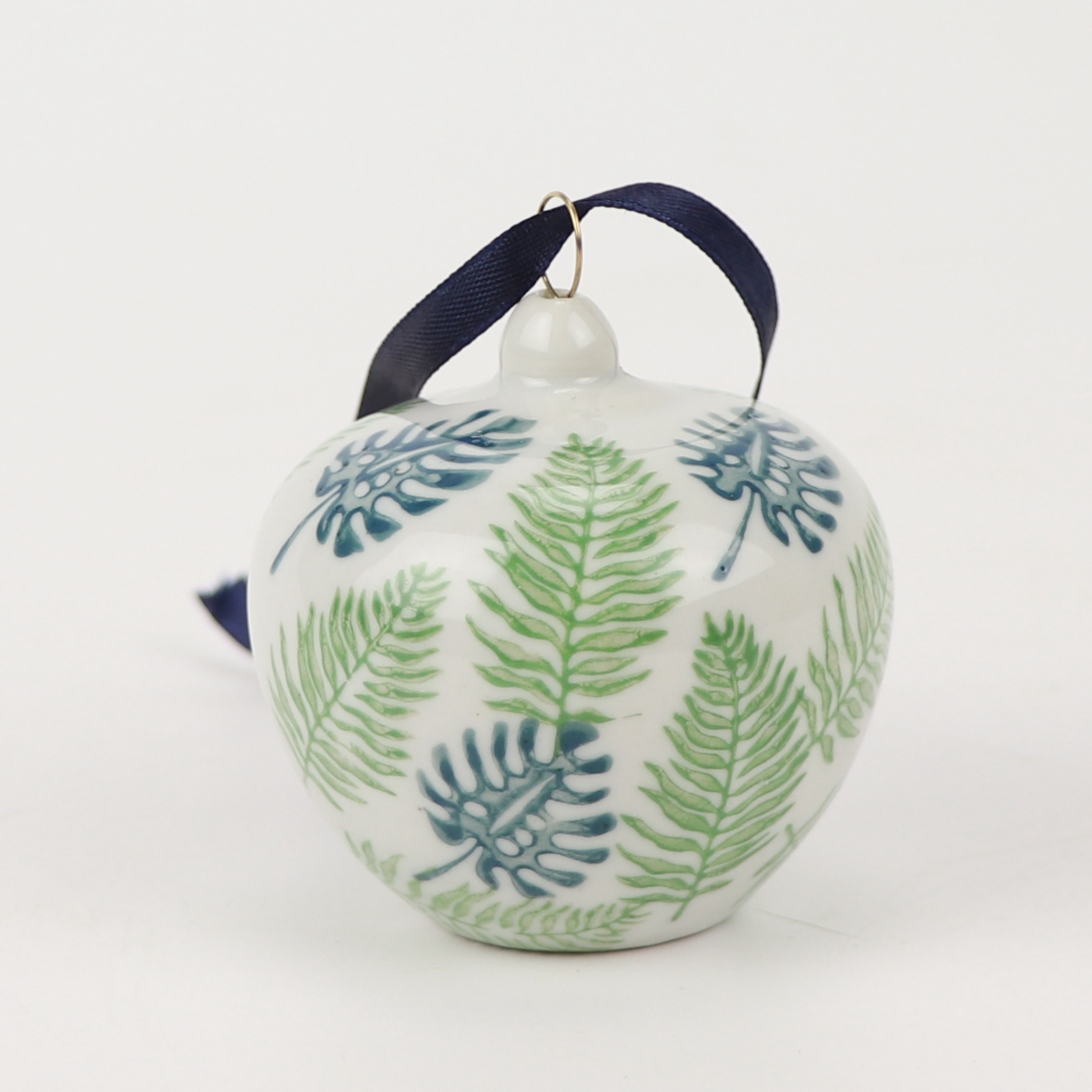 RZTO01-I 绿色树叶苹果罐吊坠