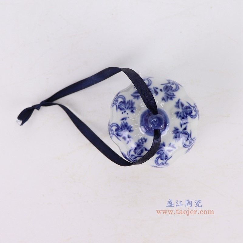 RZTO01-ZO 青花花卉南瓜圣诞吊坠 