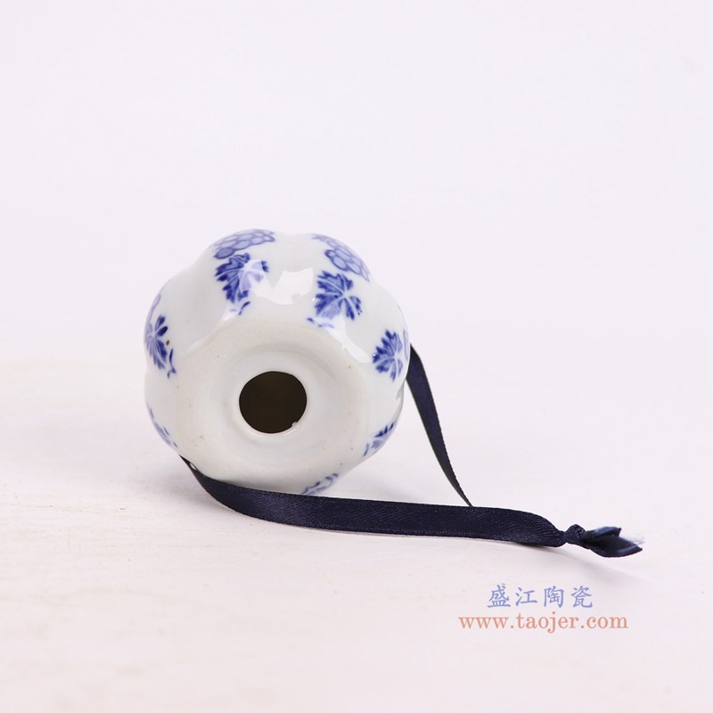 RZTO01-ZO 青花花卉南瓜圣诞吊坠 