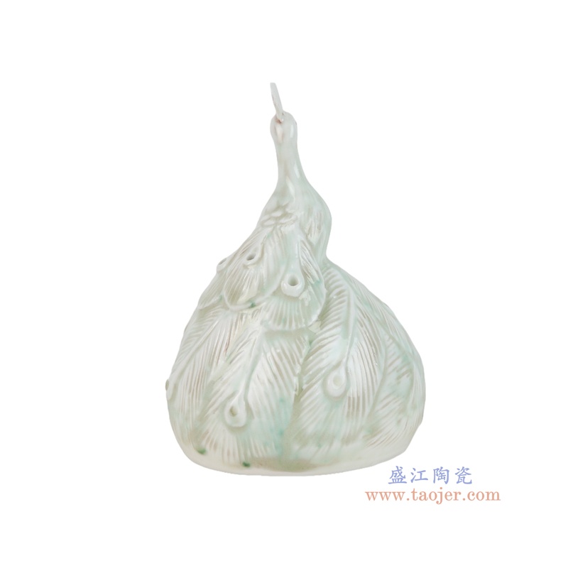  RZSM04-A    青白釉孔雀雕塑 