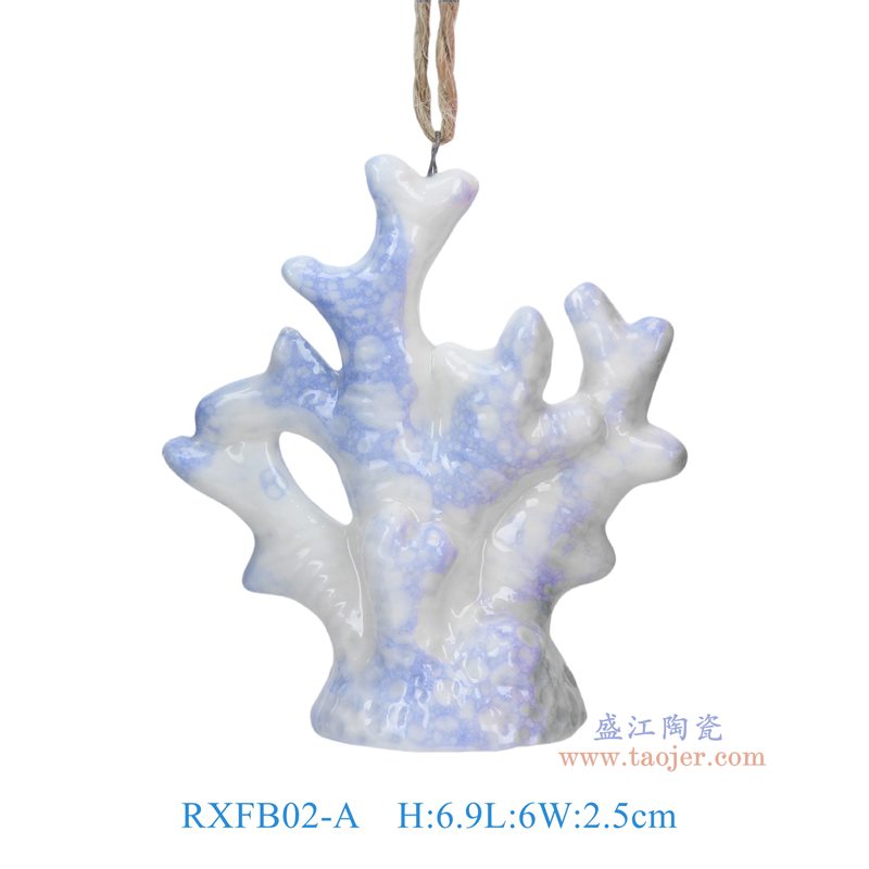 RXFB02-A  蓝色泡泡釉珊瑚雕塑