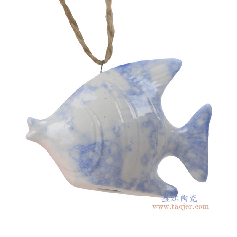 RXFB05-A 蓝色泡泡釉海鱼雕塑