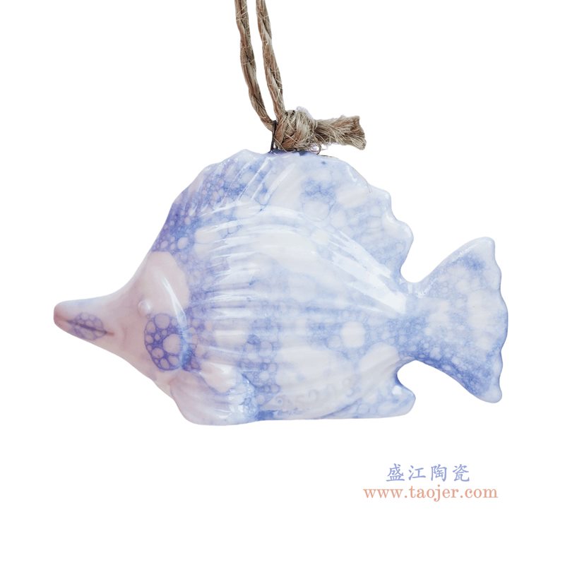 RXFB06-A 蓝色泡泡釉海鱼雕塑