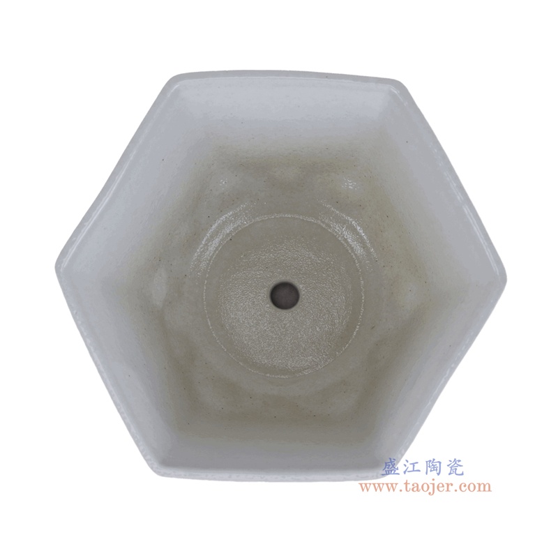 RZGY23-B  白色六角大碗花盆