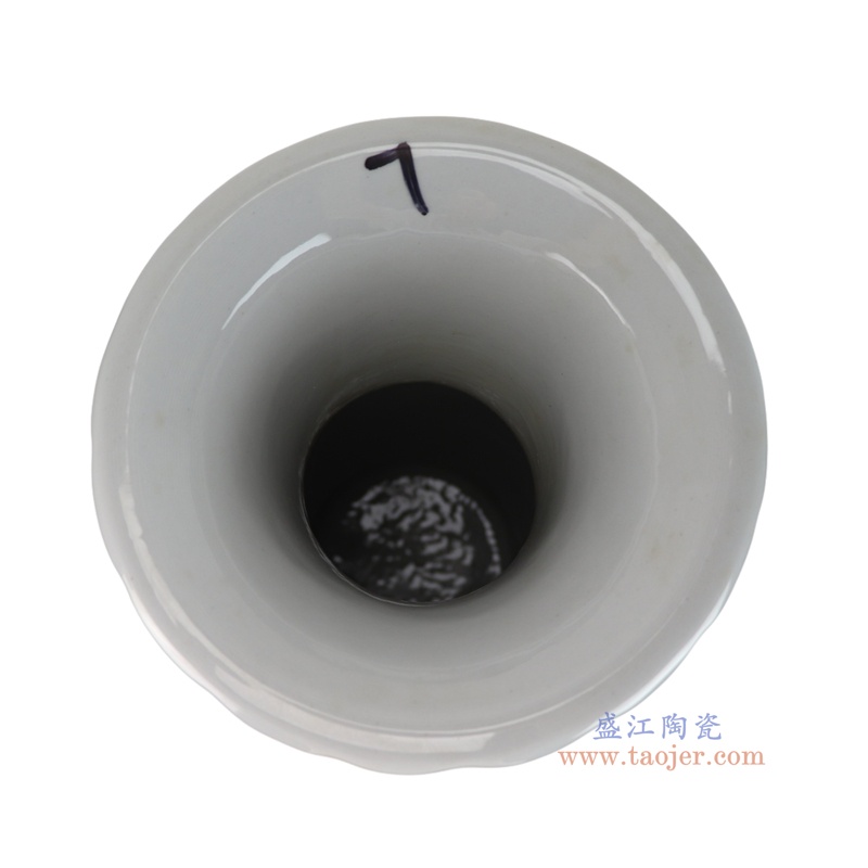 RZSY30-E  粉彩黄底龙纹双耳花瓶  