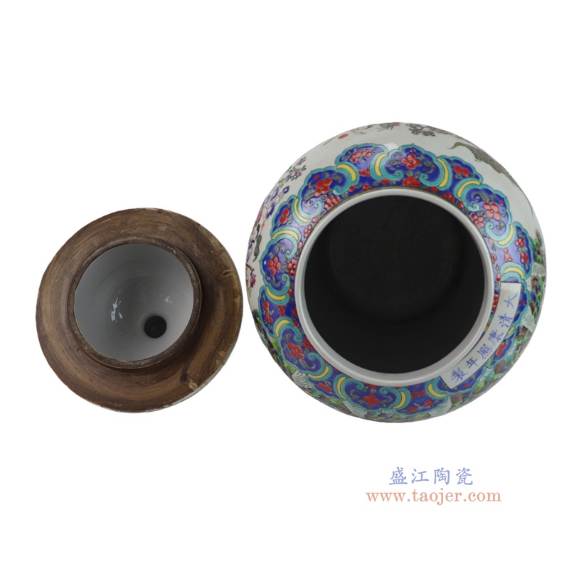 RZSY17-B 粉彩群仙拜寿将人物军罐