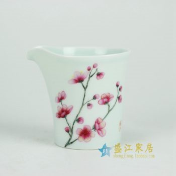 RYOK81_景德镇陶瓷 纯手绘粉彩 梅花 公道杯 茶具