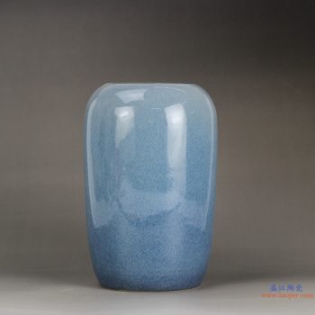 RYNQ189  景德镇  颜色釉 深兰色 艺术花瓶 摆件品