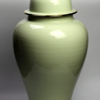 rykb140-f     颜色釉  淡绿将军罐  艺术花瓶 厂家直销