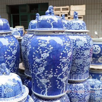 RYLU177-A 景德镇陶瓷 手绘陶瓷冰梅梅花花瓶