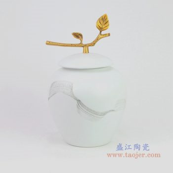RZQA03 景德镇陶瓷 陶瓷储物罐摆件客厅书房创意软装饰品样板
