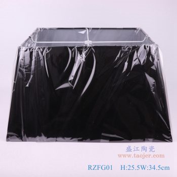 RZFG01-黑色长方形帆布灯罩