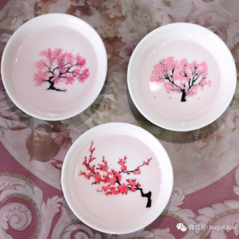 日本冷感樱花杯遇水变色小酒杯茶杯——这个夏季我们一起赏樱花吧