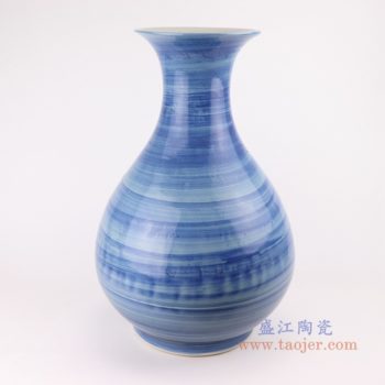 RZPI55  手工蓝纹颜色釉现代陶瓷花瓶
