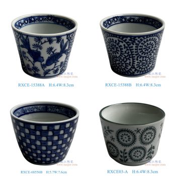 RXCE-15388A RXCE-15388B RXCE-68556B RXCE03-A_ZUHE 青花杯子组合