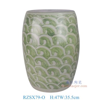 RZSX79-O  仿古脚踩泥绿色海水凳子