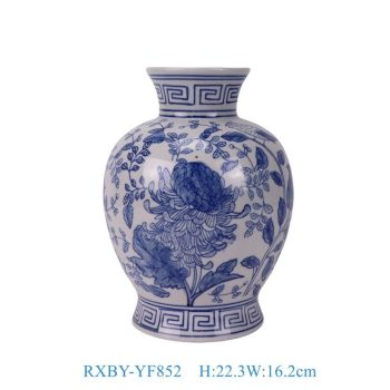 RXBY-YF852 青花花叶纹莲子瓶