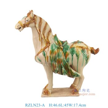 RZLN23-A 唐三彩行走马雕塑