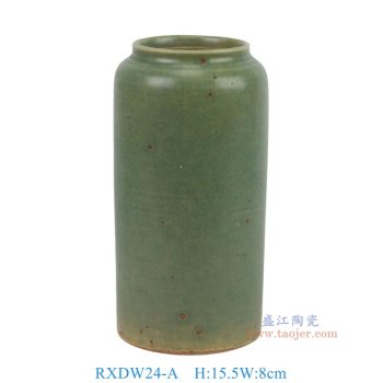 RXDW24-A 茶绿色直筒花瓶