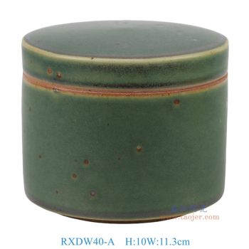 RXDW40-A 茶绿色直口茶叶罐