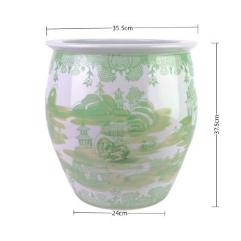 RZSI67-A 绿色梧桐山水大缸