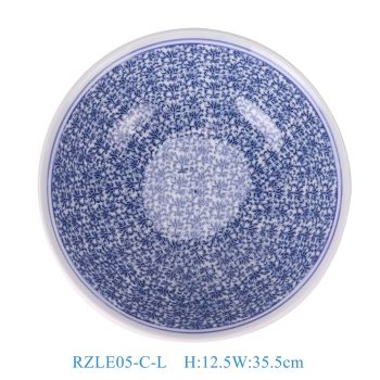 RZLE05-C-L 青花细花大碗14英寸碗大号
