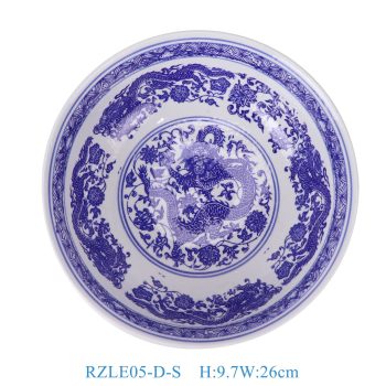 RZLE05-D-S 青花龙纹大碗10英寸碗小号