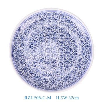 RZLE06-C-M 青花细花盘12英寸盘中号
