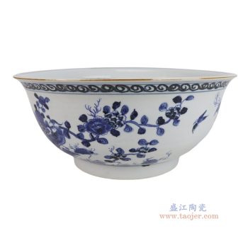 RZKJ25-A   青花花鸟大碗