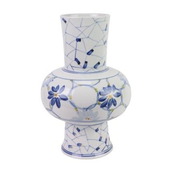 RYKB193-A   青花鎏金花叶纹花瓶