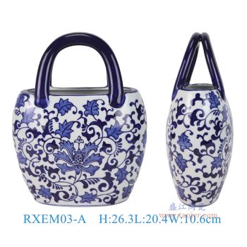 RXEM03-A青花缠枝莲花篮
