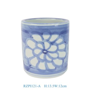 RZPI121-A  青花太阳花笔筒