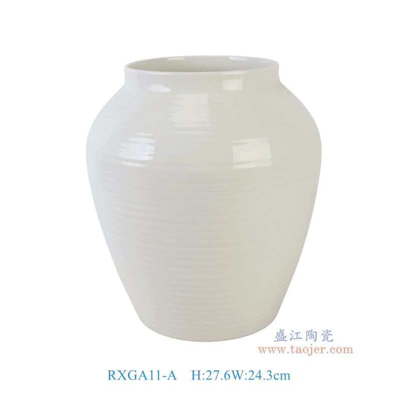 RXGA11-A 白色冬瓜罐| 景德镇盛江陶瓷有限公司==景德镇布谷陶瓷有限公司